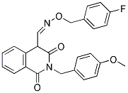 2-(4-METHOXYBENZYL)-1,3-DIOXO-1,2,3,4-TETRAHYDRO-4-ISOQUINOLINECARBALDEHYDE O-(4-FLUOROBENZYL)OXIME 结构式