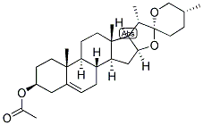 薯蓣皂苷元乙酸酯 结构式