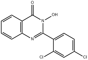 2-(2,4-DICHLOROPHENYL)-3-HYDROXY-4(3H)-QUINAZOLINONE 结构式