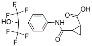 2-(N-(4-(2,2,2-TRIFLUORO-1-HYDROXY-1-(TRIFLUOROMETHYL)ETHYL)PHENYL)CARBAMOYL)CYCLOPROPANECARBOXYLIC ACID 结构式