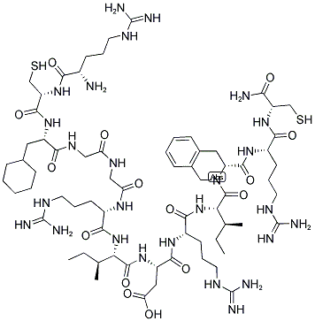 (Arg6,Cha8,D-Tic16,Arg17,Cys18)-atrial natriuretic factor (6-18) amide (rat) 结构式