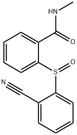 2-[(2-CYANOPHENYL)SULFINYL]-N-METHYLBENZENECARBOXAMIDE 结构式