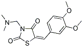 (5E)-5-(3,4-DIMETHOXYBENZYLIDENE)-3-[(DIMETHYLAMINO)METHYL]-1,3-THIAZOLIDINE-2,4-DIONE 结构式
