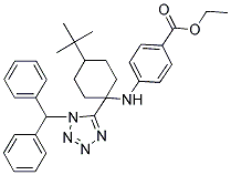 ETHYL 4-(1-(1-BENZHYDRYL-1H-TETRAZOL-5-YL)-4-TERT-BUTYLCYCLOHEXYLAMINO)BENZOATE 结构式