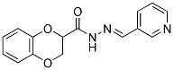 N'-[(1E)-PYRIDIN-3-YLMETHYLENE]-2,3-DIHYDRO-1,4-BENZODIOXINE-2-CARBOHYDRAZIDE 结构式