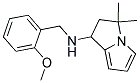 2,3-DIHYDRO-3,3-DIMETHYL-N-(2-METHOXYBENZYL)-(1H)-PYRROLIZINAMINE 结构式