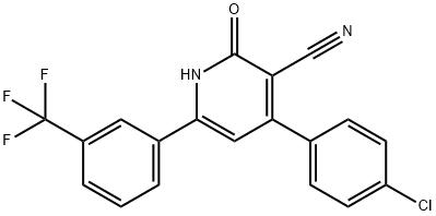 4-(4-CHLOROPHENYL)-2-HYDROXY-6-[3-(TRIFLUOROMETHYL)PHENYL]NICOTINONITRILE 结构式