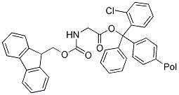 FMOC-GLY-2-CHLOROTRITYL RESIN 结构式