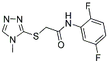 N-(2,5-DIFLUOROPHENYL)-2-[(4-METHYL-4H-1,2,4-TRIAZOL-3-YL)SULFANYL]ACETAMIDE 结构式