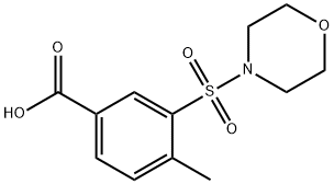 4-甲基-3-(吗啉-4-磺酰基)苯甲酸 结构式