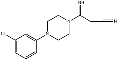 3-[4-(3-CHLOROPHENYL)PIPERAZINO]-3-IMINOPROPANENITRILE 结构式
