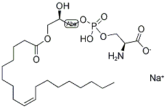 1-OLEOYL-2-HYDROXY-SN-GLYCERO-3-PHOSPHO-L-SERINE (SODIUM SALT);18:1 LYSO PS 结构式