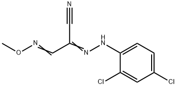 2-[2-(2,4-DICHLOROPHENYL)HYDRAZONO]-3-(METHOXYIMINO)PROPANENITRILE 结构式