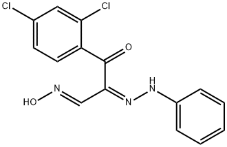 3-(2,4-DICHLOROPHENYL)-3-OXO-2-(2-PHENYLHYDRAZONO)PROPANAL OXIME 结构式