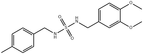 N-(3,4-Dimethoxybenzyl)-N'-(4-methylbenzyl)sulfamide 结构式