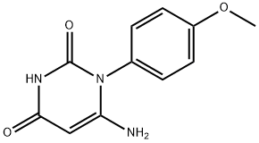 6-AMINO-1-(4-METHOXYPHENYL)PYRIMIDINE-2,4(1H,3H)-DIONE 结构式