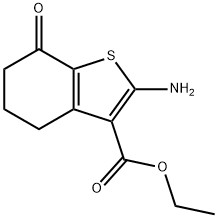 2-氨基-7-氧代-4,5,6,7-四氢-1-苯并噻吩-3-羧酸乙酯 结构式