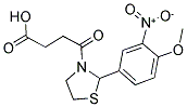 4-[2-(4-METHOXY-3-NITROPHENYL)-1,3-THIAZOLIDIN-3-YL]-4-OXOBUTANOIC ACID 结构式