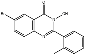 6-BROMO-3-HYDROXY-2-(2-METHYLPHENYL)-4(3H)-QUINAZOLINONE 结构式