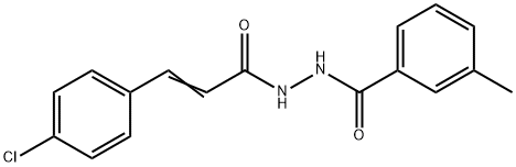 N'-[(E)-3-(4-CHLOROPHENYL)-2-PROPENOYL]-3-METHYLBENZENECARBOHYDRAZIDE 结构式