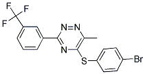 4-BROMOPHENYL 6-METHYL-3-[3-(TRIFLUOROMETHYL)PHENYL]-1,2,4-TRIAZIN-5-YL SULFIDE 结构式