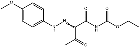 ETHYL N-(2-[2-(4-METHOXYPHENYL)HYDRAZONO]-3-OXOBUTANOYL)CARBAMATE 结构式