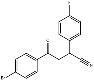 4-(4-Bromophenyl)-2-(4-fluorophenyl)-4-oxobutanenitrile 结构式