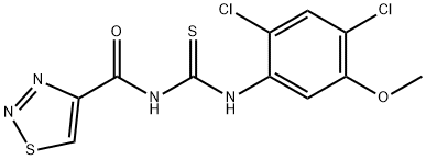 N-(2,4-DICHLORO-5-METHOXYPHENYL)-N'-(1,2,3-THIADIAZOL-4-YLCARBONYL)THIOUREA 结构式