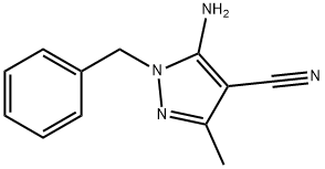 5-AMINO-1-BENZYL-3-METHYL-1H-PYRAZOLE-4-CARBONITRILE 结构式