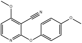 4-METHOXY-2-(4-METHOXYPHENOXY)NICOTINONITRILE 结构式