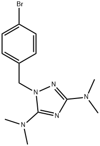 1-(4-BROMOBENZYL)-N3,N3,N5,N5-TETRAMETHYL-1H-1,2,4-TRIAZOLE-3,5-DIAMINE 结构式