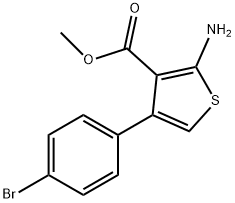 2-氨基-4-(4-溴-苯基)-噻吩-3-羧酸甲酯 结构式