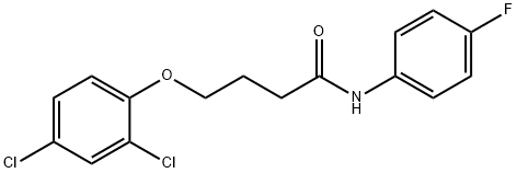 4-(2,4-DICHLOROPHENOXY)-N-(4-FLUOROPHENYL)BUTANAMIDE 结构式