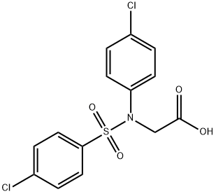 2-(4-CHLORO[(4-CHLOROPHENYL)SULFONYL]ANILINO)ACETIC ACID 结构式