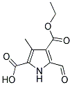 5-FORMYL-3-METHYL-1H-PYRROLE-2,4-DICARBOXYLIC ACID 4-ETHYL ESTER 结构式