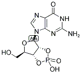 鸟苷-2′:3′-环一磷酸 结构式
