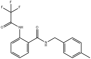 N-(4-METHYLBENZYL)-2-[(2,2,2-TRIFLUOROACETYL)AMINO]BENZENECARBOXAMIDE 结构式