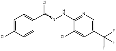 4-CHLORO-N-[3-CHLORO-5-(TRIFLUOROMETHYL)-2-PYRIDINYL]BENZENECARBOHYDRAZONOYL CHLORIDE 结构式