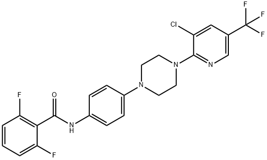 N-(4-(4-[3-CHLORO-5-(TRIFLUOROMETHYL)-2-PYRIDINYL]PIPERAZINO)PHENYL)-2,6-DIFLUOROBENZENECARBOXAMIDE 结构式