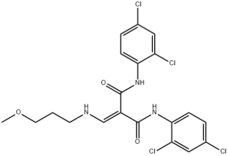N1,N3-Bis(2,4-dichlorophenyl)-2-([(3-methoxypropyl)amino]methylene)malonamide 结构式