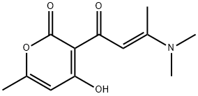 3-[3-(DIMETHYLAMINO)-2-BUTENOYL]-4-HYDROXY-6-METHYL-2H-PYRAN-2-ONE 结构式