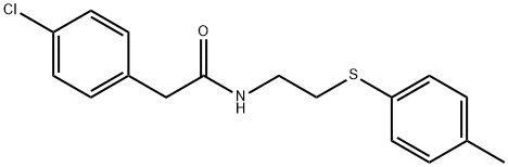 2-(4-CHLOROPHENYL)-N-(2-[(4-METHYLPHENYL)SULFANYL]ETHYL)ACETAMIDE 结构式