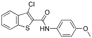 3-CHLORO-N-(4-METHOXYPHENYL)-1-BENZOTHIOPHENE-2-CARBOXAMIDE 结构式