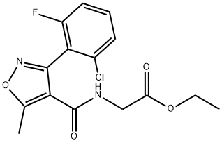 Ethyl 2-(([3-(2-chloro-6-fluorophenyl)-5-methyl-4-isoxazolyl]carbonyl)amino)acetate 结构式