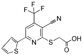 [[3-CYANO-6-THIEN-2-YL-4-(TRIFLUOROMETHYL)PYRIDIN-2-YL]THIO]ACETIC ACID 结构式