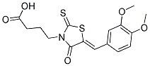 4-[5-(3,4-DIMETHOXY-BENZYLIDENE)-4-OXO-2-THIOXO-THIAZOLIDIN-3-YL]-BUTYRIC ACID 结构式