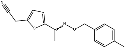 2-(5-([(4-METHYLBENZYL)OXY]ETHANIMIDOYL)-2-THIENYL)ACETONITRILE 结构式