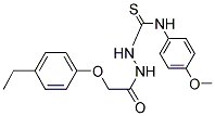 1-(2-(4-ETHYLPHENOXY)ACETYL)-4-(4-METHOXYPHENYL)THIOSEMICARBAZIDE 结构式