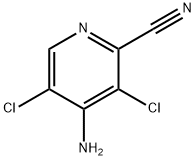 4-Amino-3,5-dichloropyridine-2-carbonitrile 结构式