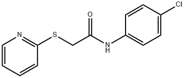 N-(4-CHLOROPHENYL)-2-(2-PYRIDINYLSULFANYL)ACETAMIDE 结构式